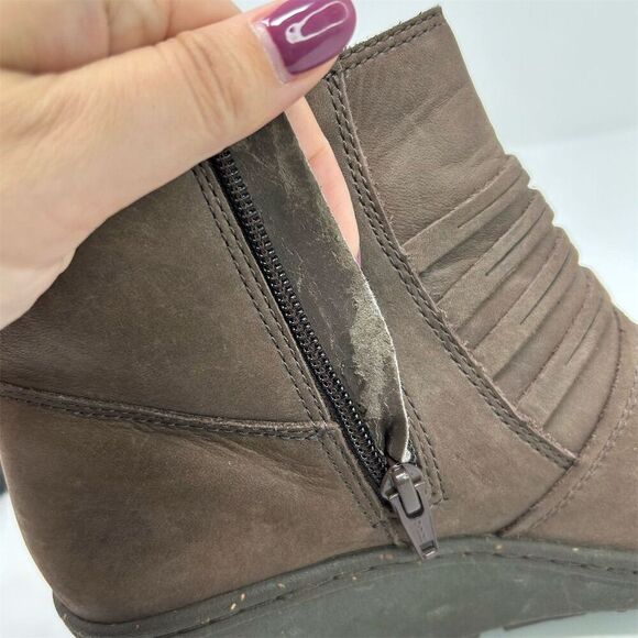Keen Women's Zurich Brown Wedge Ankle Boots Size 9.5 Casual Comfort Fall - Picture 13 of 14